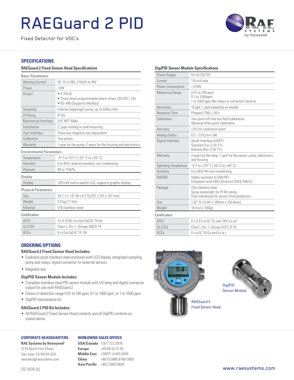 English datasheet specifications
