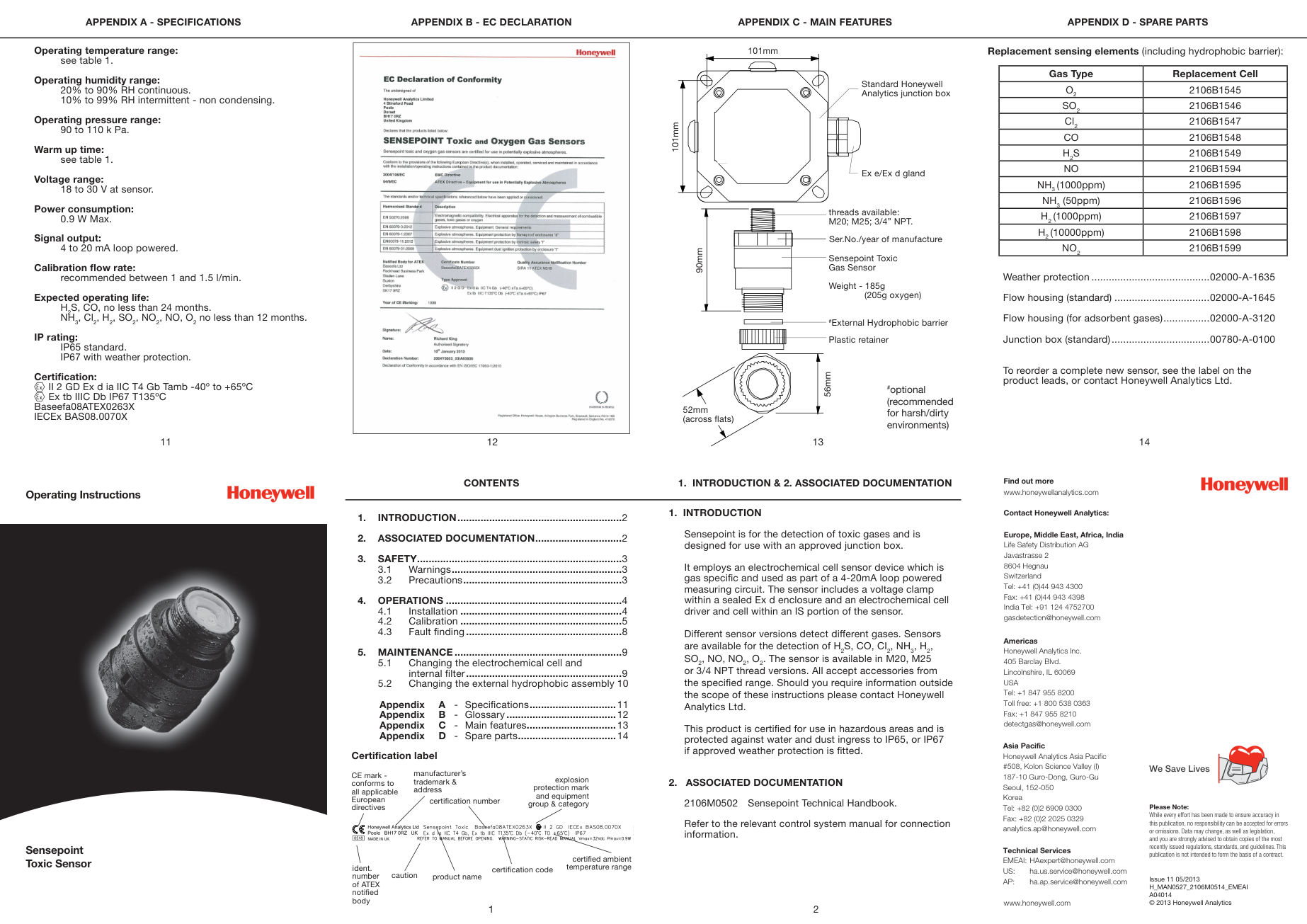 Toxic sensor operating guide