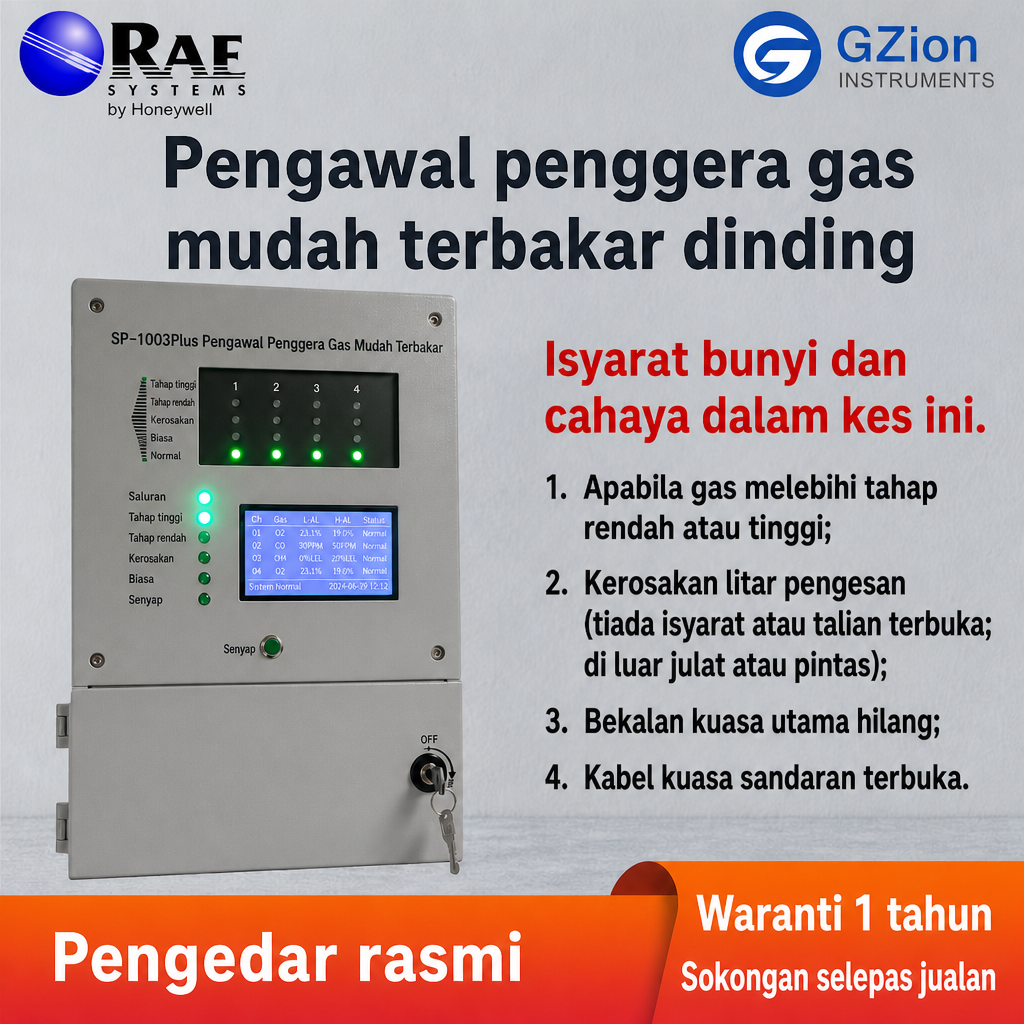 Pengawal penggera gas mudah terbakar Honeywell SP-1003PLUS